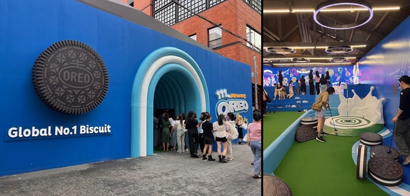 Immersive themed photo zone inside a Seongsu-dong popup store in Seoul